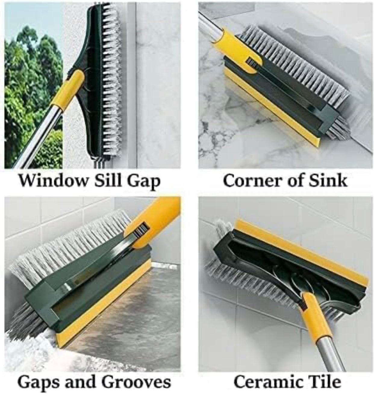 3 in 1 Bathroom Cleaning Brush with Wiper