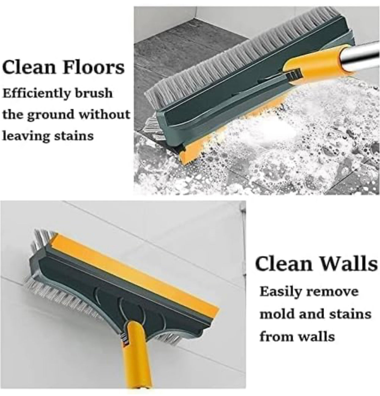 3 in 1 Bathroom Cleaning Brush with Wiper
