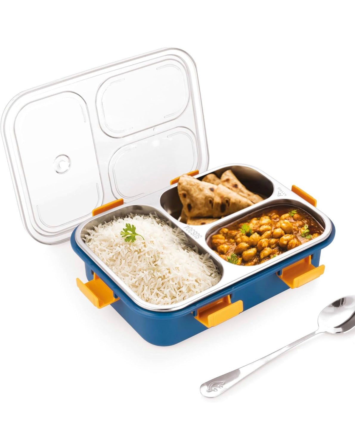 304 Stainless Steel Lunch Box - 3 partition