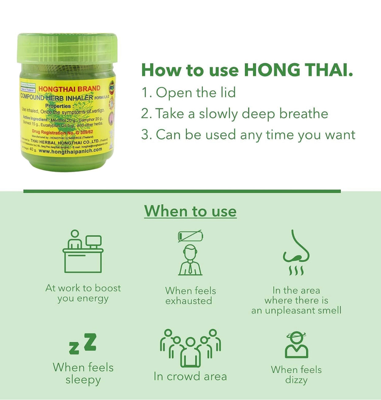 Hong Thai Herbal Inhaler(Thailand)