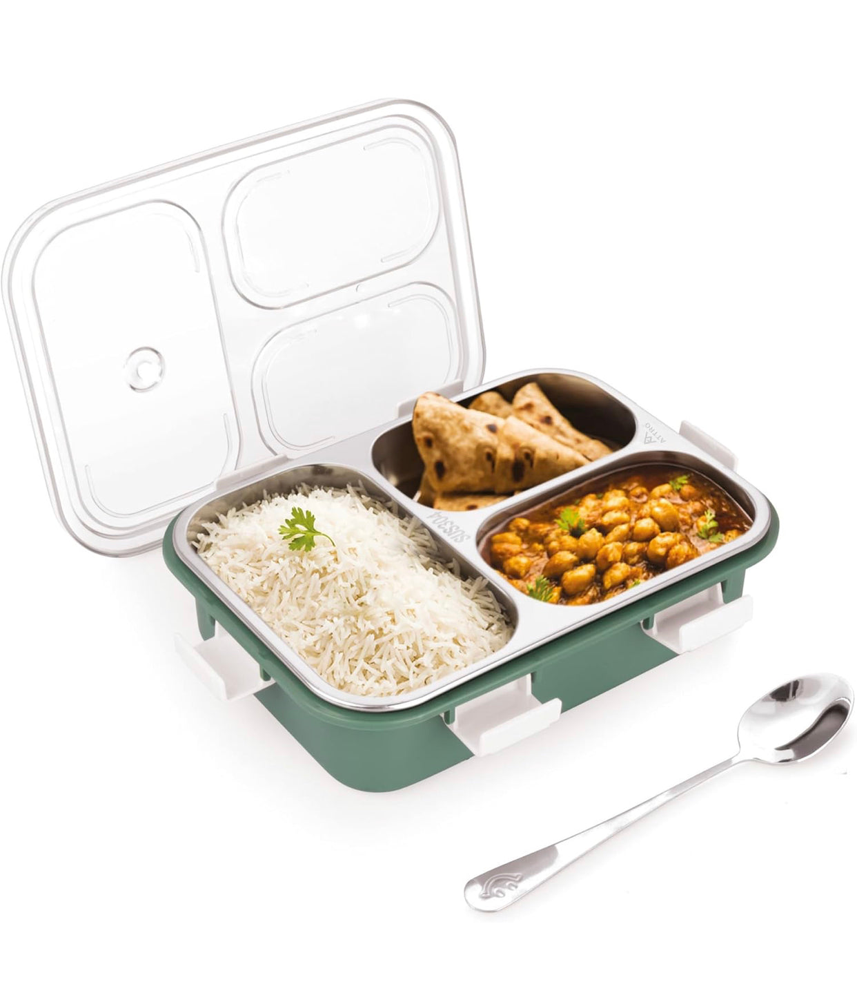 304 Stainless Steel Lunch Box - 3 partition