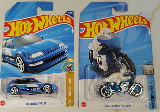 '90 Honda Civic EF + 1966 Triumph Tiger 100