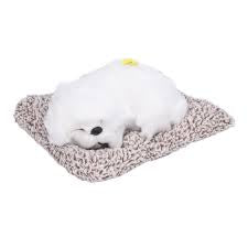 Plush Sleeping Puppy with sound press Simulation