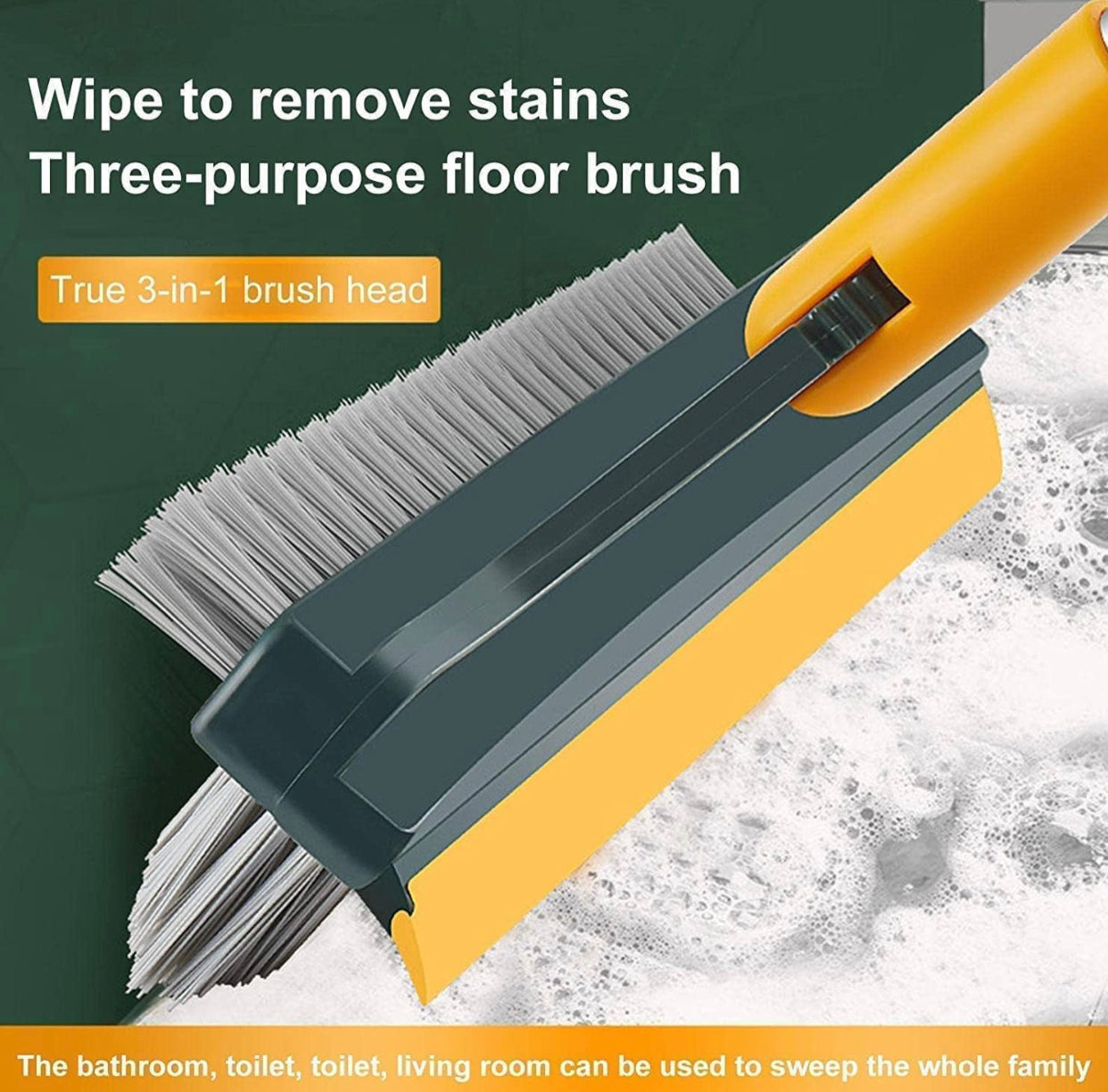 3 in 1 Bathroom Cleaning Brush with Wiper