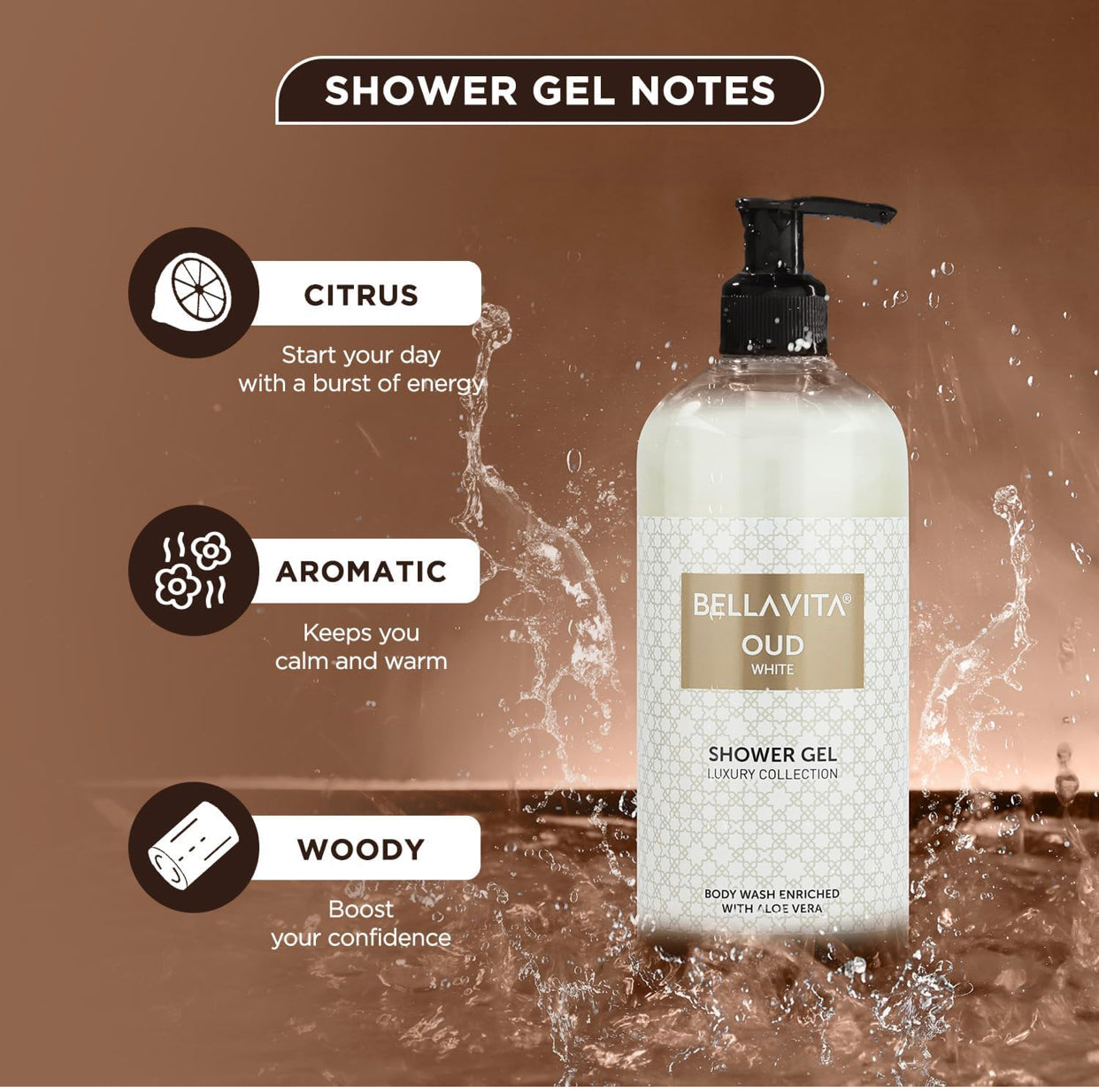 Bellavita White OUD Body Wash(500ml)