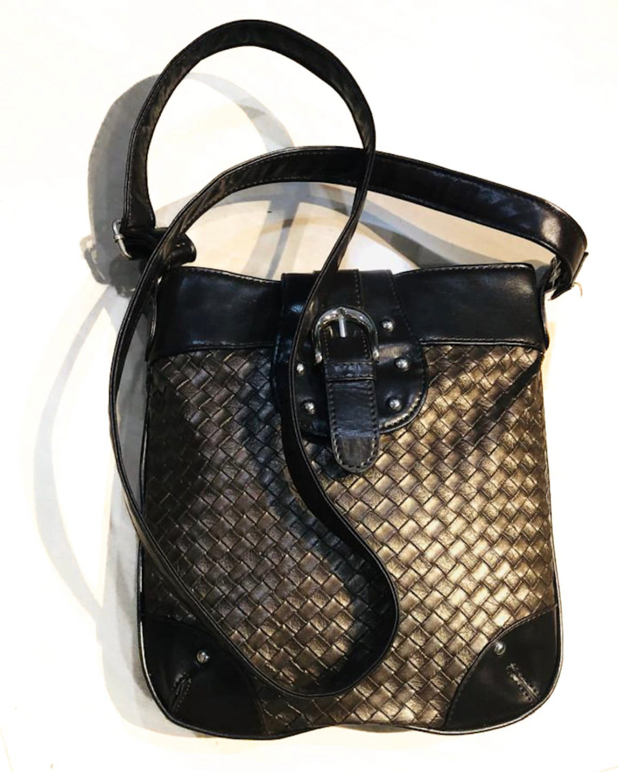 Cross Stitch Handbag | Brown