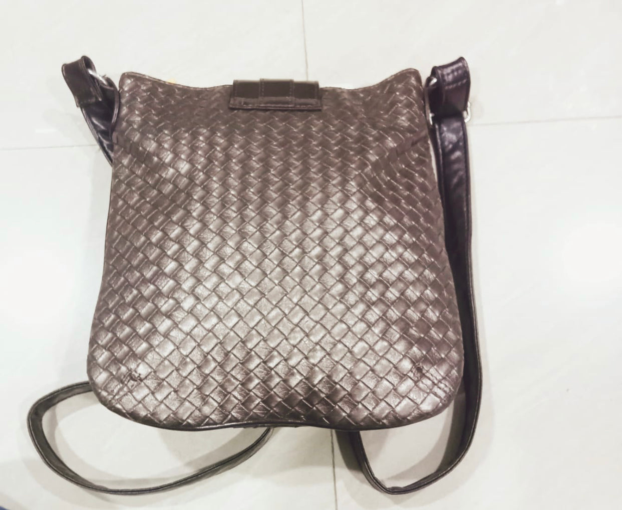 Cross Stitch Handbag | Brown