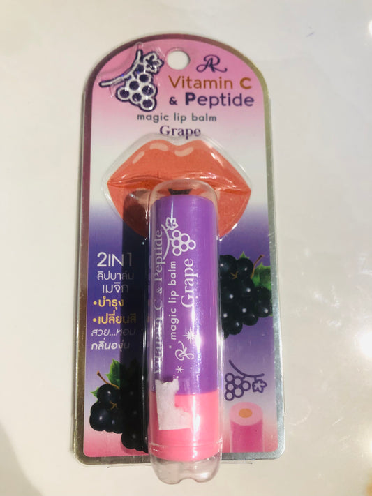 Vitamin C & Peptide Lip Balm | Grape Flavor
