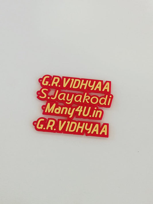 Customised name keychains