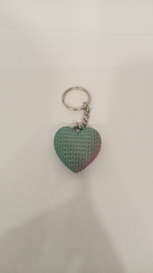 Tri colour heat keychain