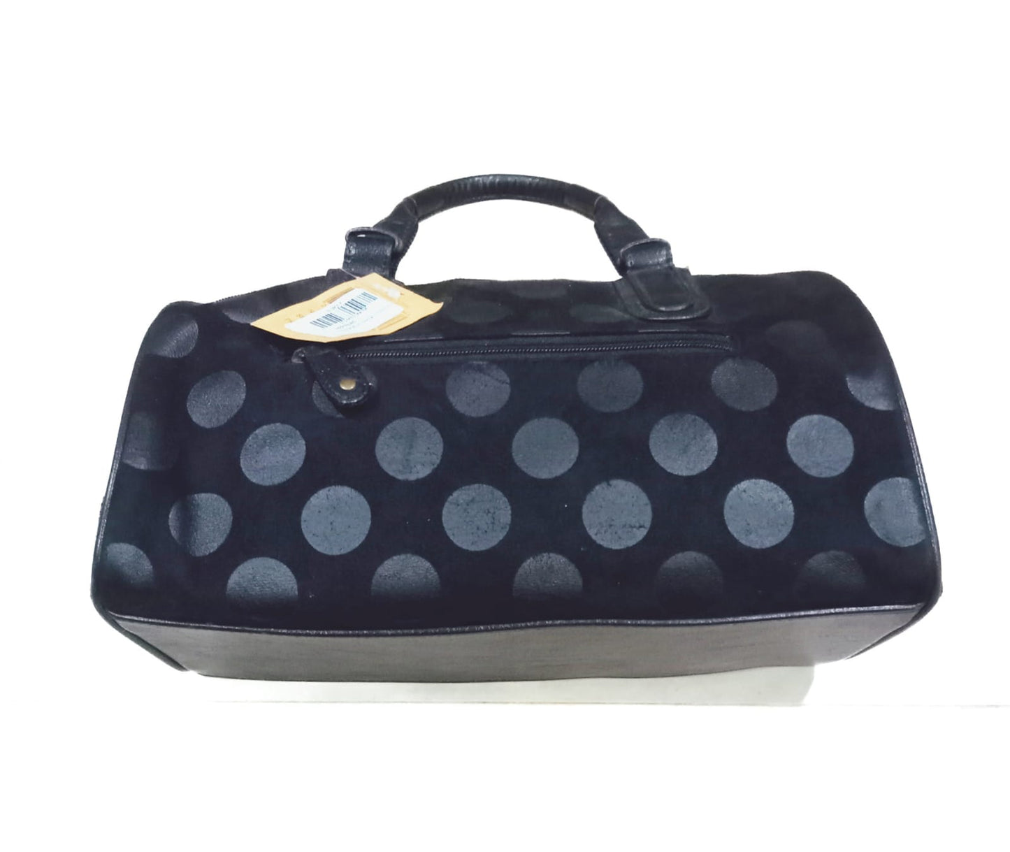 Circle Print Black Handbag